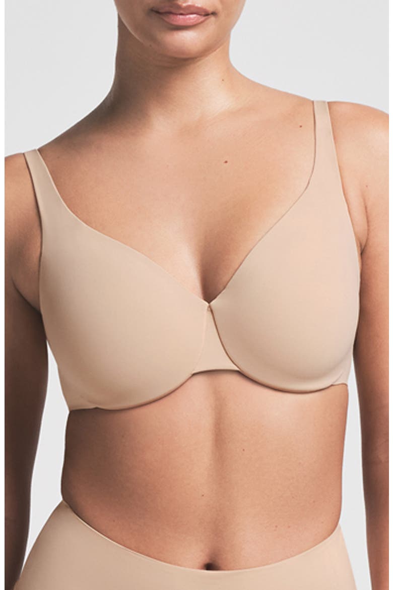 Unlined Full Coverage Bra, Main, color, CLAY