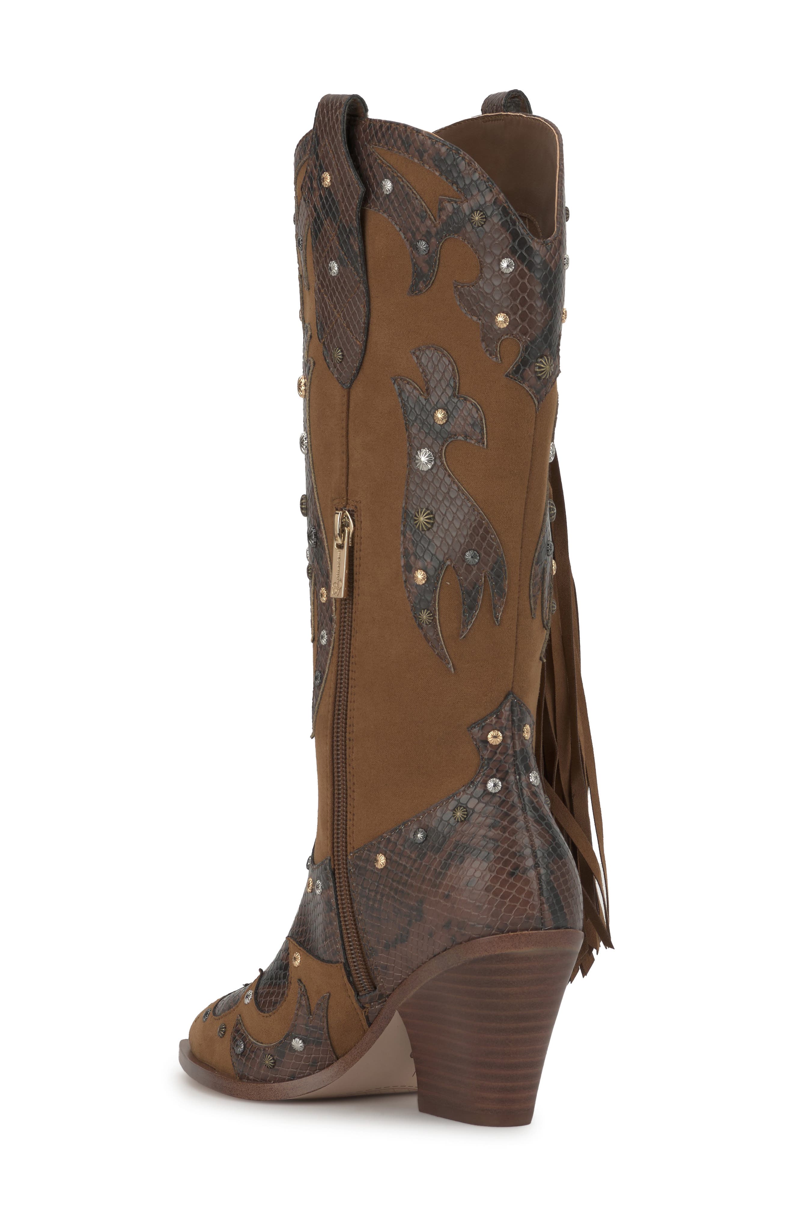 Piarin Pointed Toe Western Boot, Alternate, color, LIGHT HICKORY