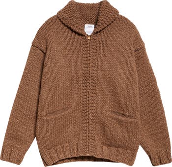 VISVIM Hand Knit Full Zip Wool & Cashmere Cardigan | Nordstrom