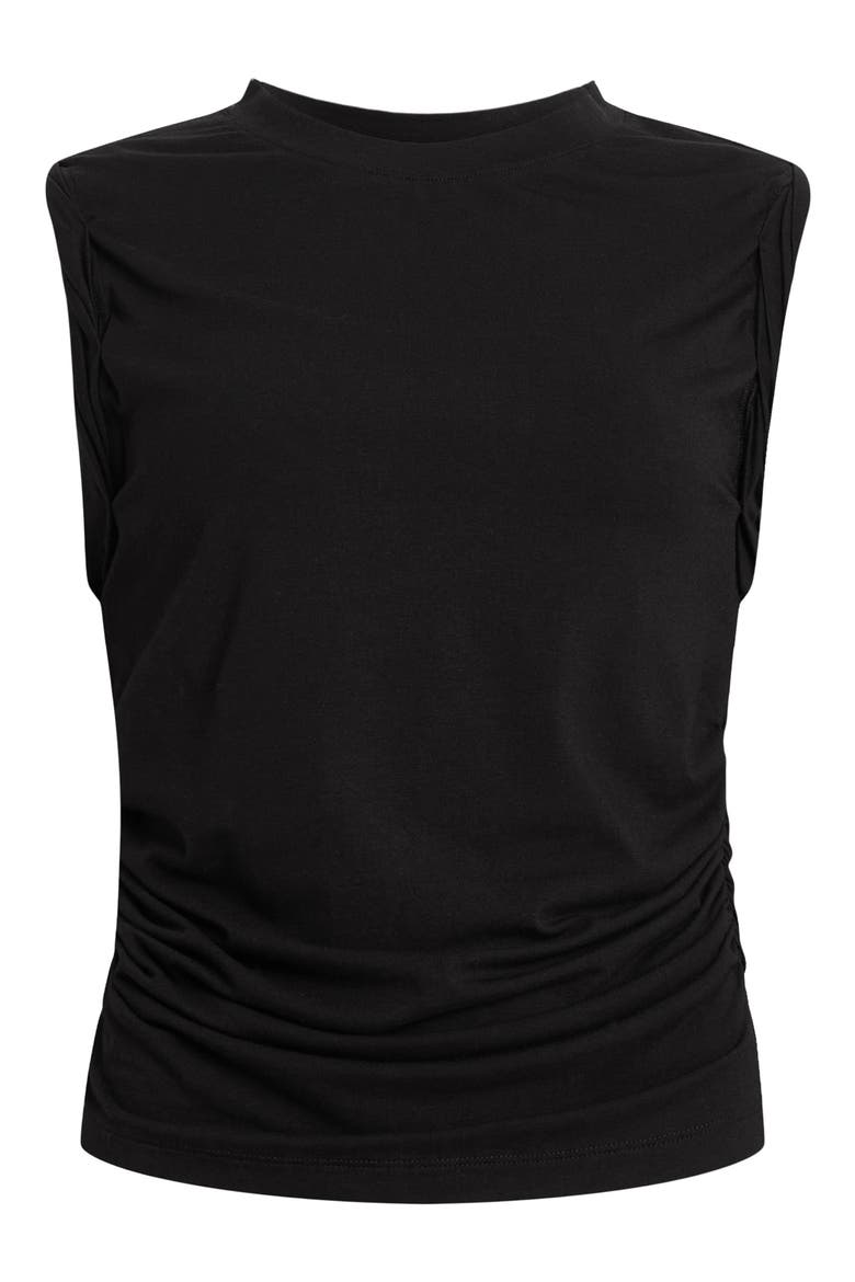 West Side Ruched Tank, Alternate, color, BLACK