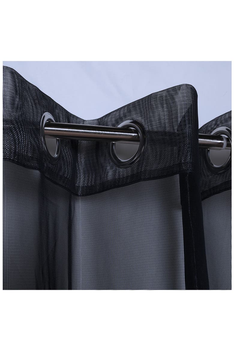 Outdoor Grommet Window Panel, Alternate, color, BLACK