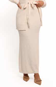 Petal & Pup Rowee Bouclé Midi Sweater Skirt