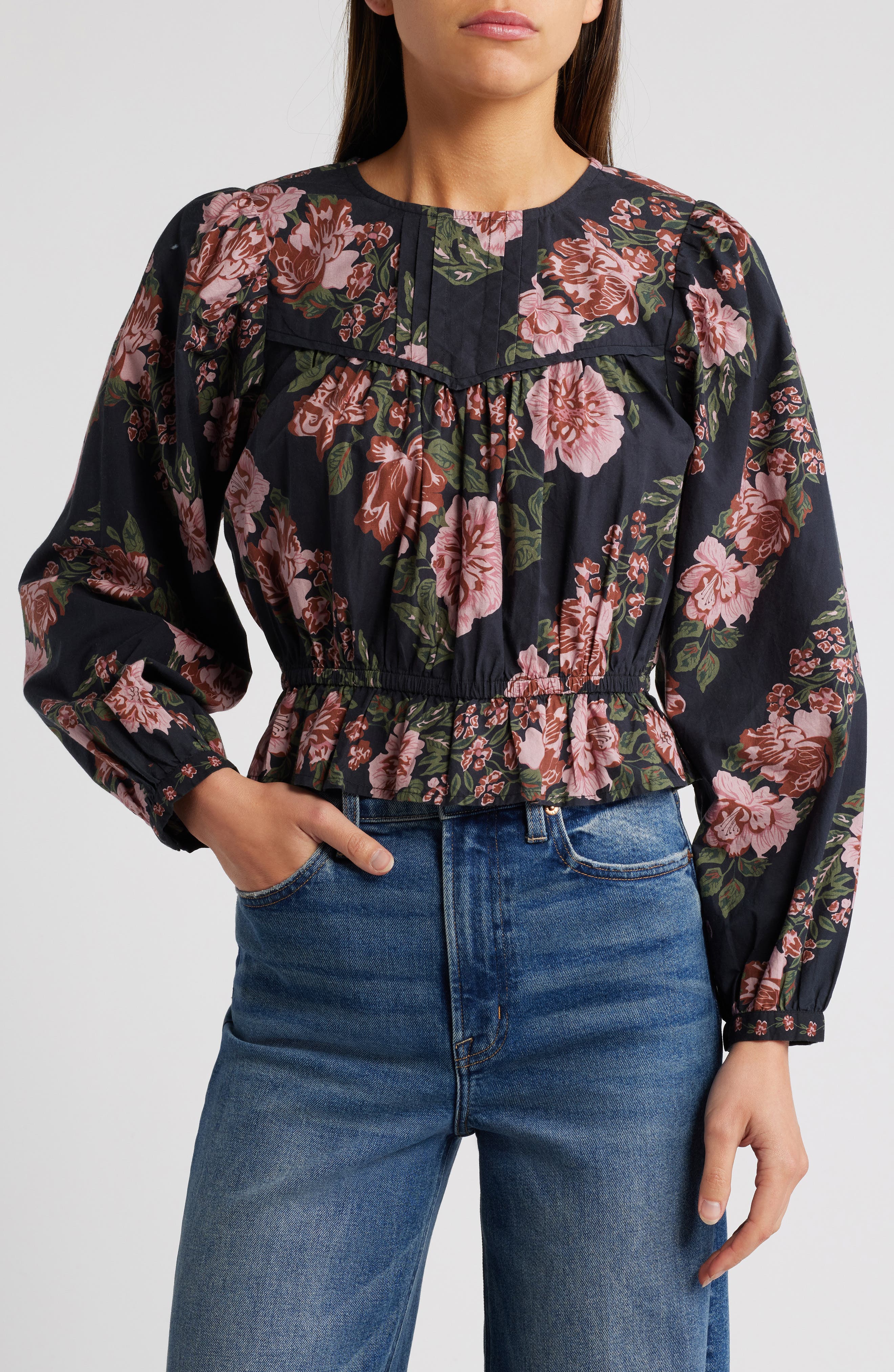 Cleobella Bernadette Floral Print Organic Cotton Top