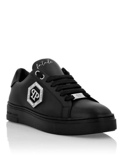 Nappa Leather Low Top Sneakers Crystal Fatale Women