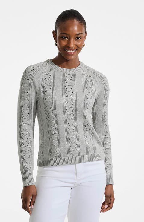Drifter Jacquard Raglan Crew Neck Sweater