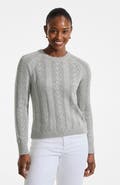 Lands' End Drifter Jacquard Raglan Crew Neck Sweater