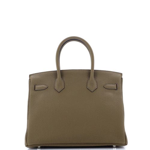 Pre-owned Hermes  Hermes Birkin Handbag Green Togo With Palladium Hardware 30 In Green