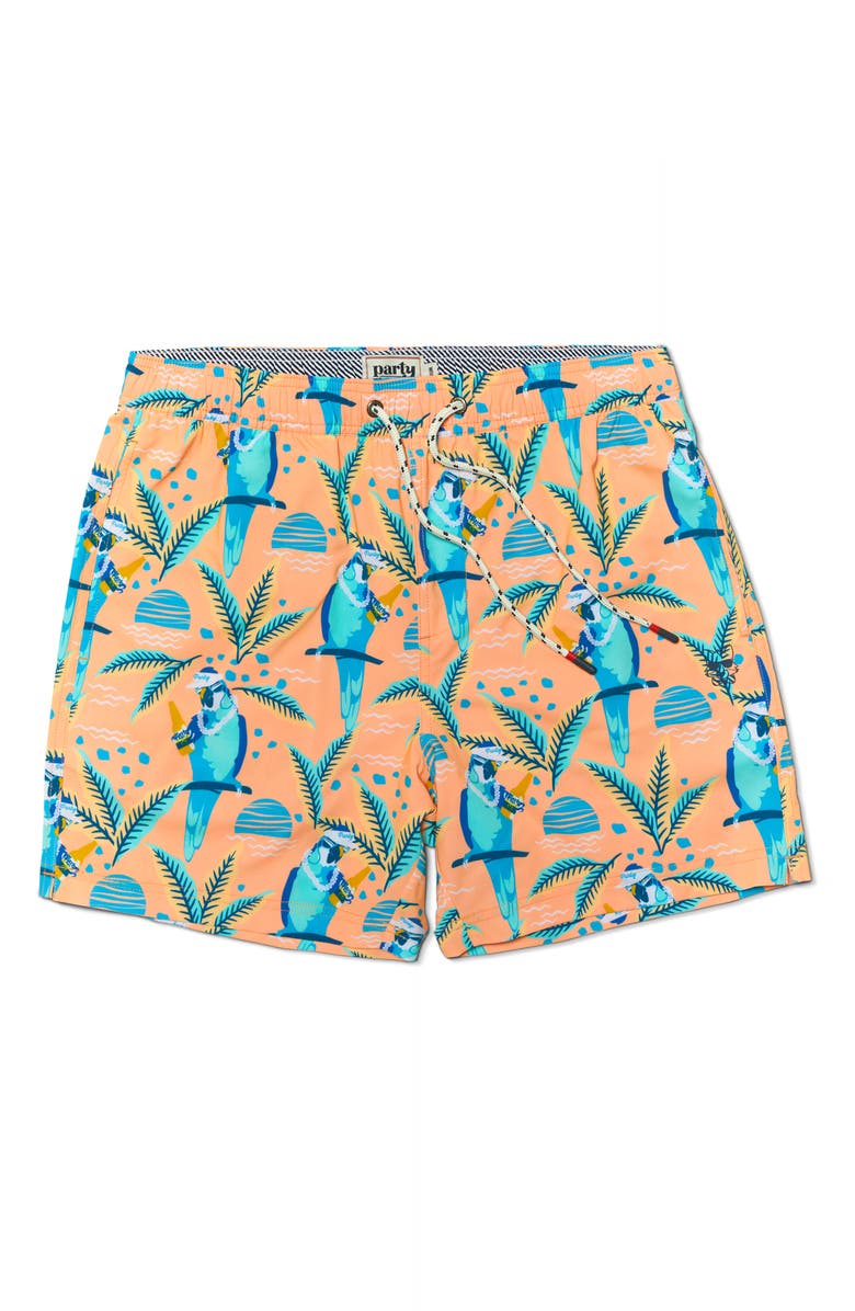 Party Pants Nice Birdie Swim Trunks, Main, color,