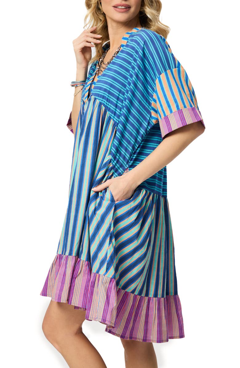 SAACHI Striped Tunic Dress, Alternate, color, Blue