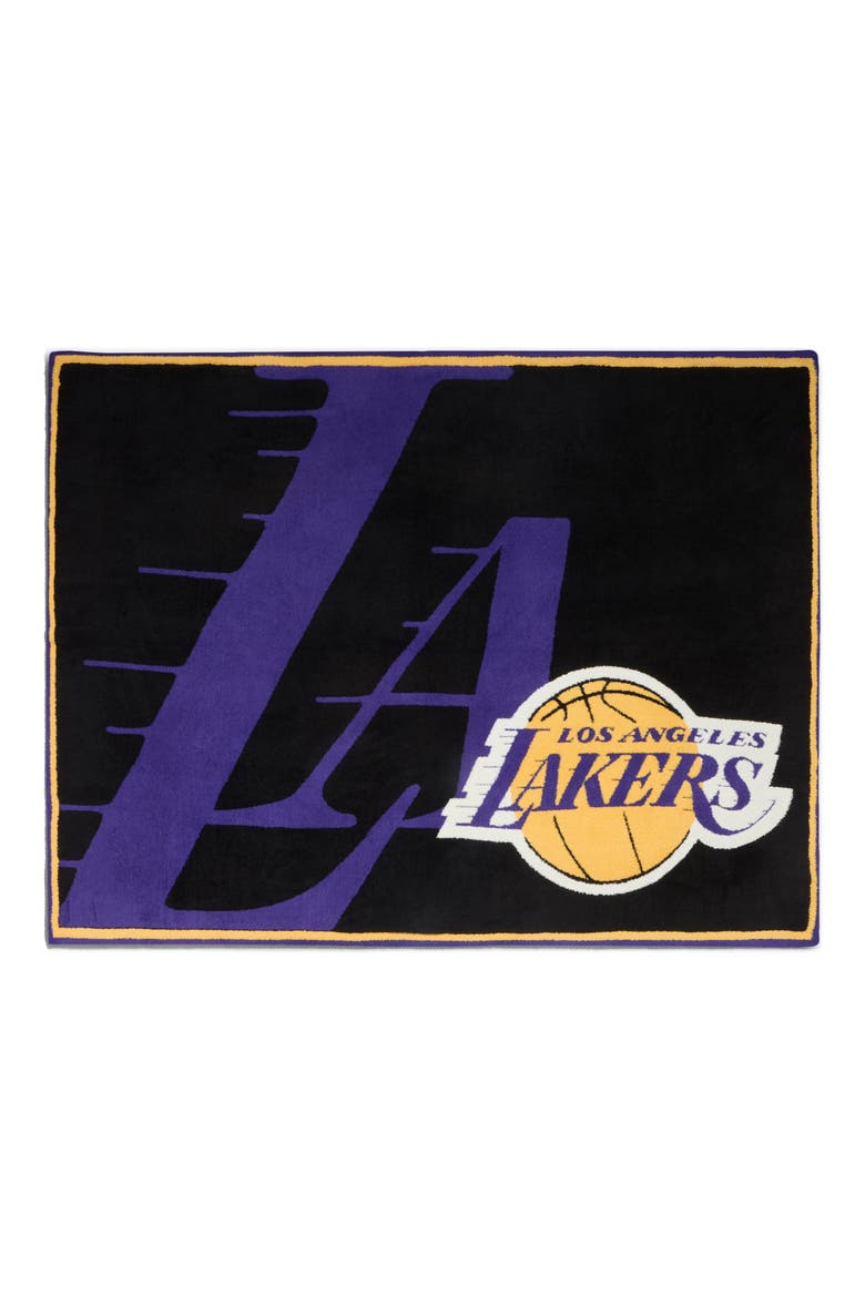 CozyChic® Los Angeles Lakers Throw Blanket, Main, color, BLACK MULTI