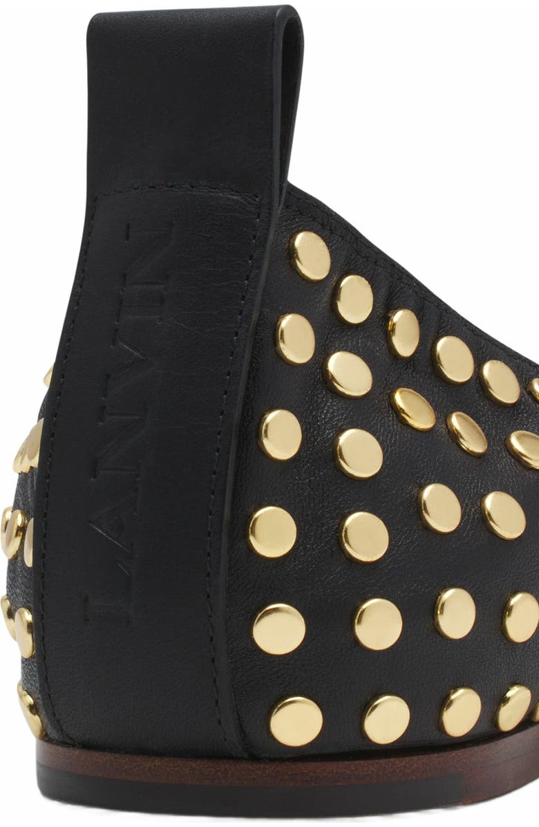 Lanvin The Leather Ballerina Flat With Studs, Alternate, color,