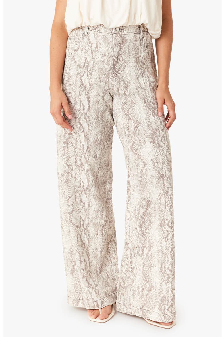 Aiden Snakeskin Print Wide Leg Jeans, Main, color, SNAKE PRINT