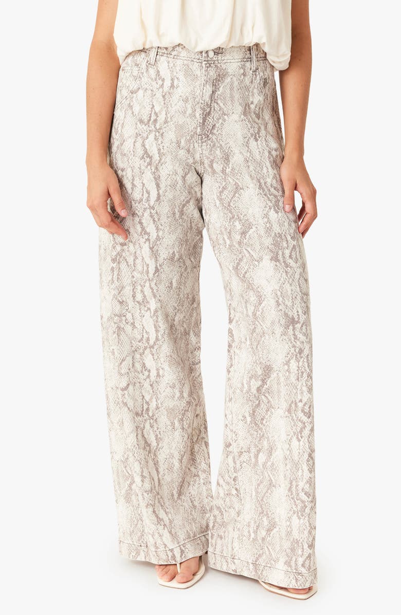 Habitual Aiden Snakeskin Print Wide Leg Jeans, Main, color, 