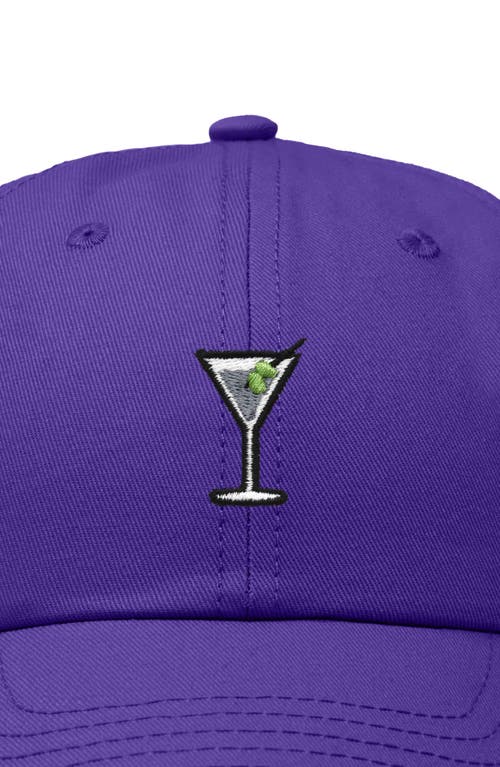 Dalix Martini Embroidered Casual Cap In Purple