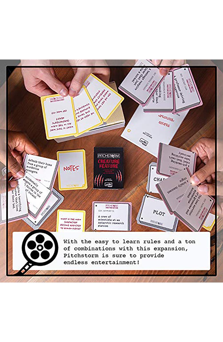 Pitchstorm Creature Feature Deck 100 Horror Movie Cards, Standalone Or Expansion, Alternate, color, Multicolored