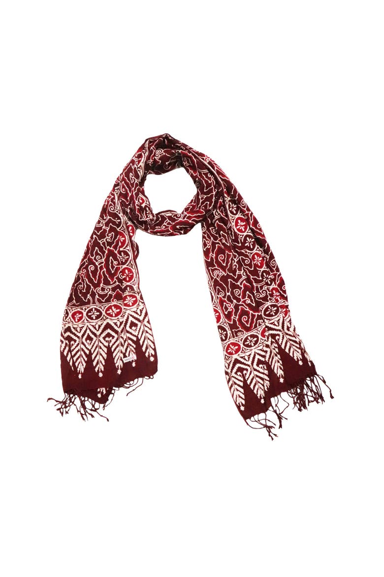 Batik Scarf, Main, color, Storm
