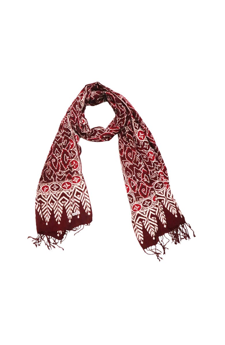 Kasih Co-op Batik Scarf, Main, color, Storm
