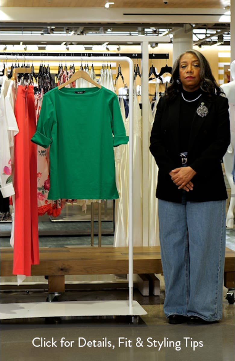 Cotton Boat Neck Top, sales video thumbnail