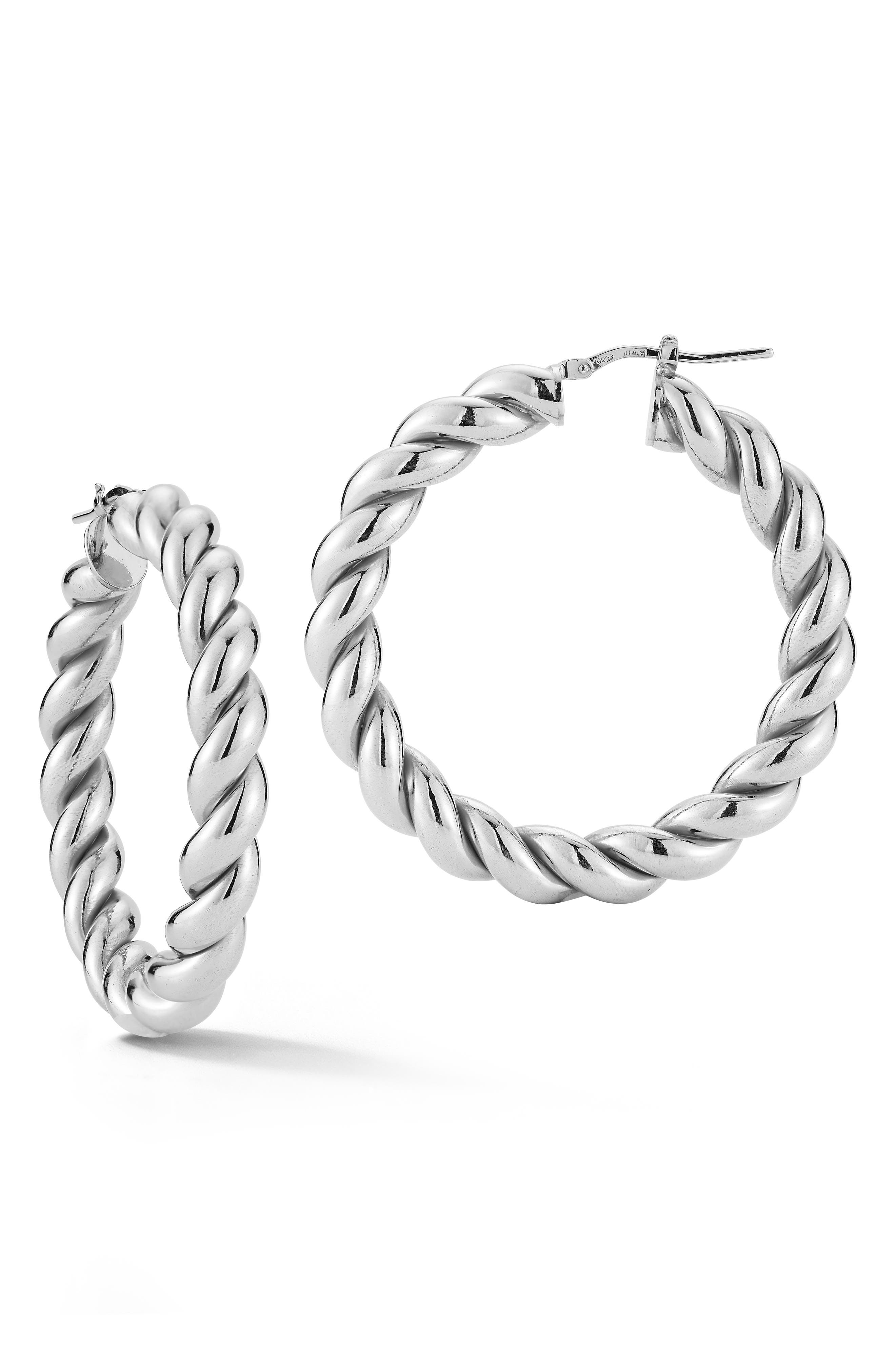 Twisted Large Hoop Earrings