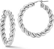 GLAZE JEWELRY Twisted Large Hoop Earrings