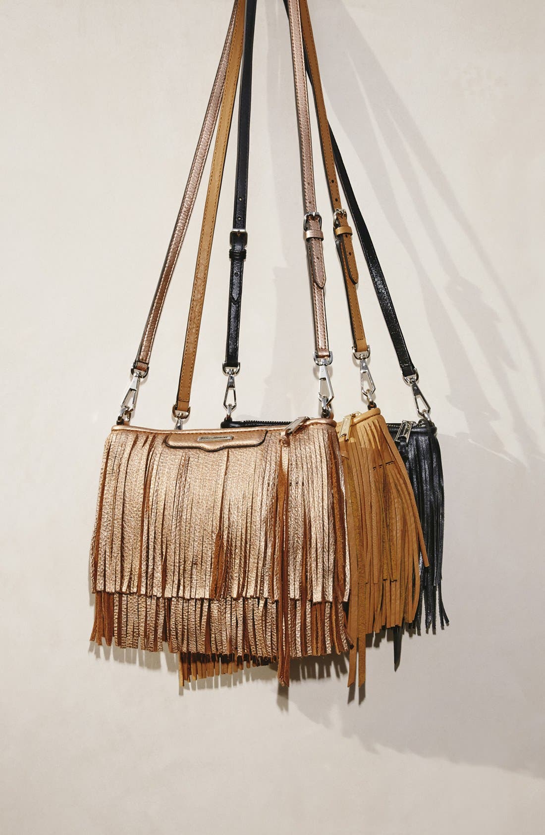 Rebecca Minkoff 'Finn' Convertible Leather Clutch, Alternate, color, 