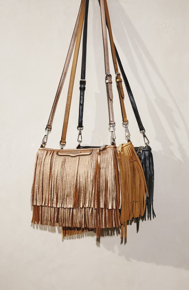 Rebecca Minkoff 'Finn' Convertible Leather Clutch, Alternate, color,