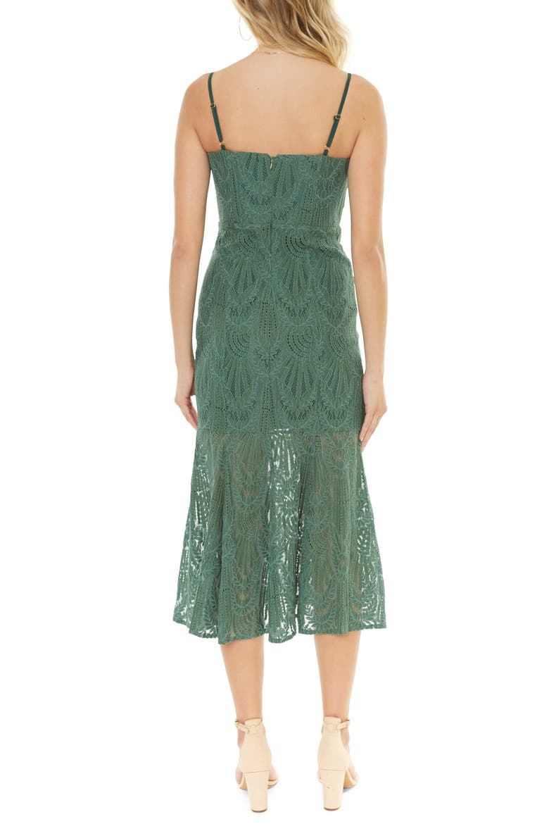 Sleeveless Lace Midi Dress, Alternate, color, GREEN