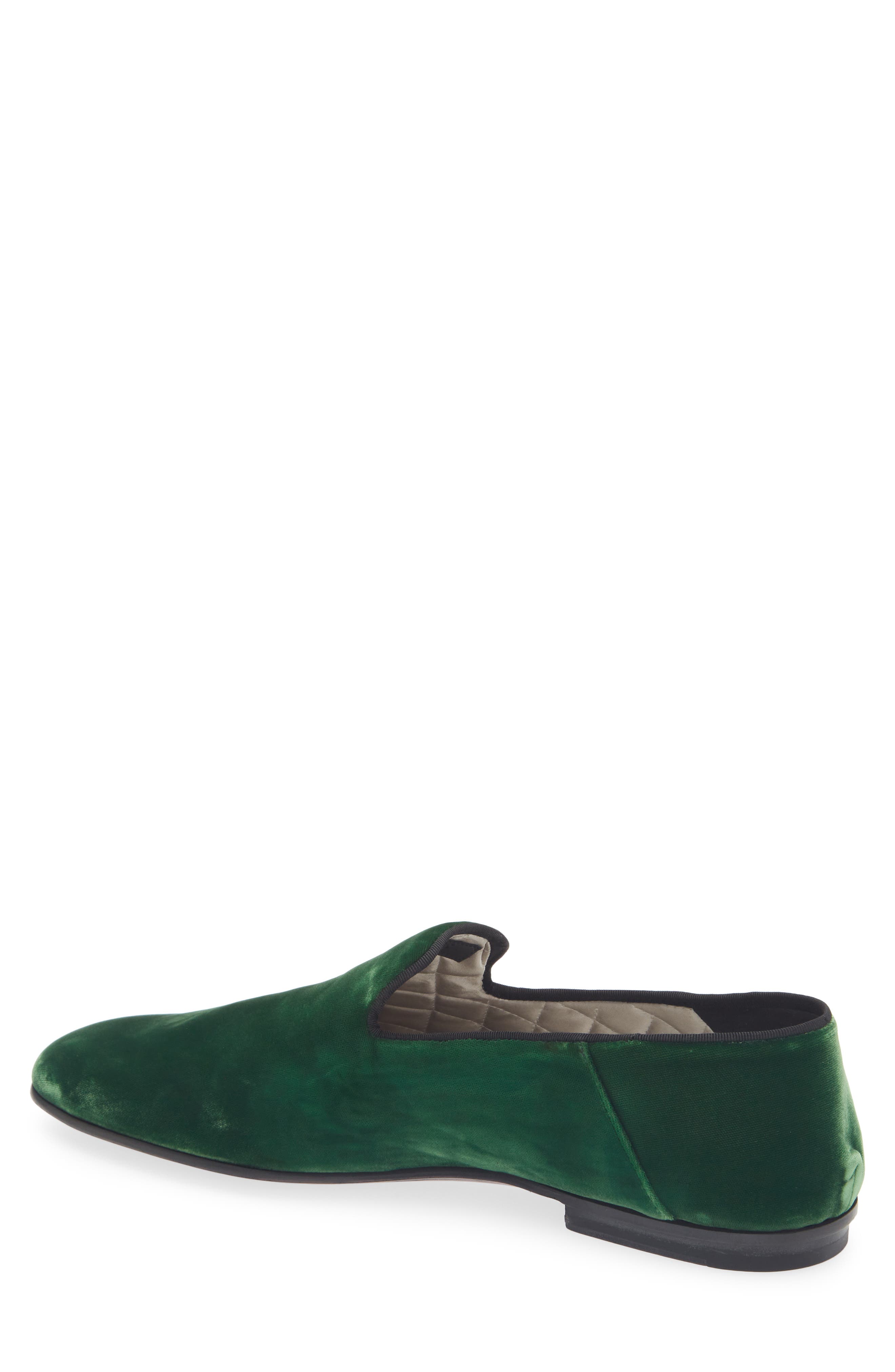 TOM FORD Velvet Smoking Slipper, Alternate, color, Emerald