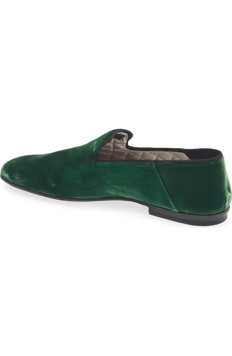 TOM FORD Velvet Smoking Slipper, Alternate, color, Emerald