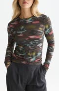 Scotch & Soda Print Long Sleeve T-Shirt