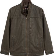 Johnston & Murphy Antiqued Cotton Blend Jacket with Removable Bib