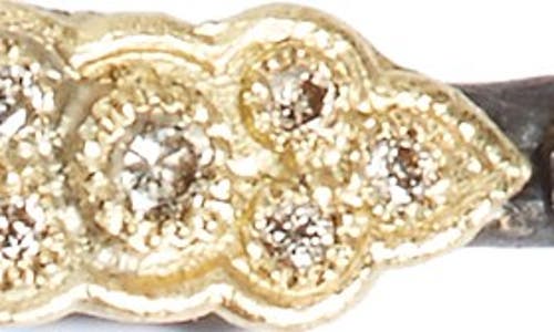 Armenta Old World Diamond Hoop Earrings In Blackened Silver/yellow Gold
