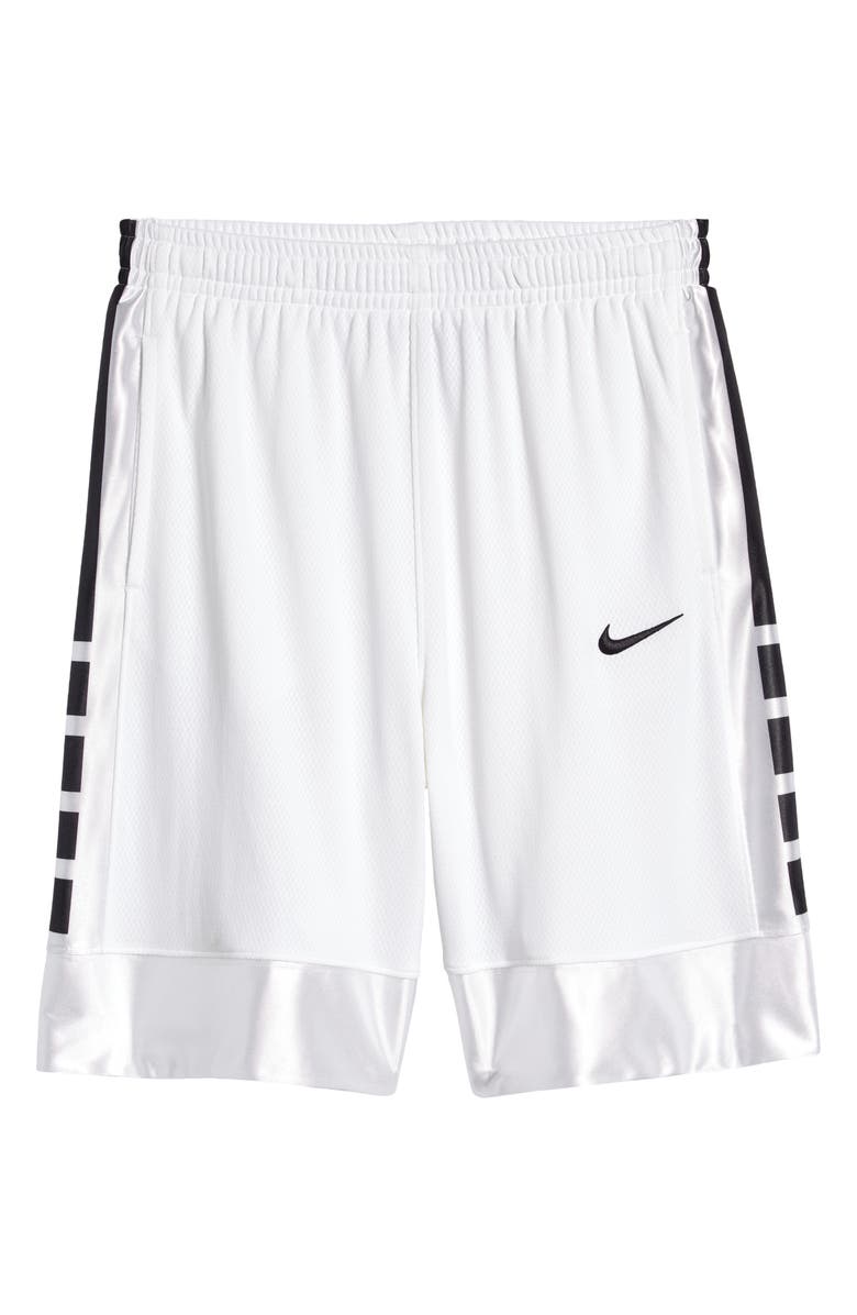 Nike Kids' Dri-FIT Elite Basketball Shorts, Main, color, White/ Black