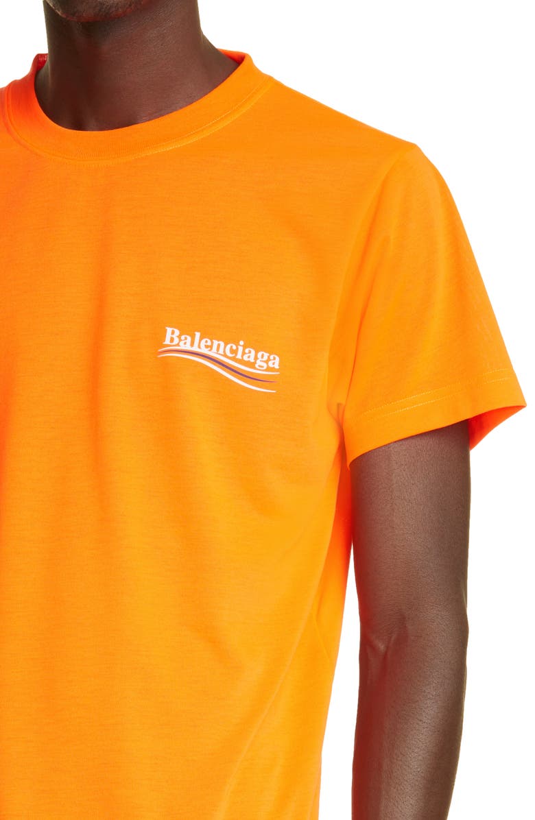Balenciaga Campaign Logo Small Fit Graphic Tee, Alternate, color, 