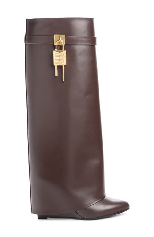 Givenchy Shark Lock Leather Boots In Multi