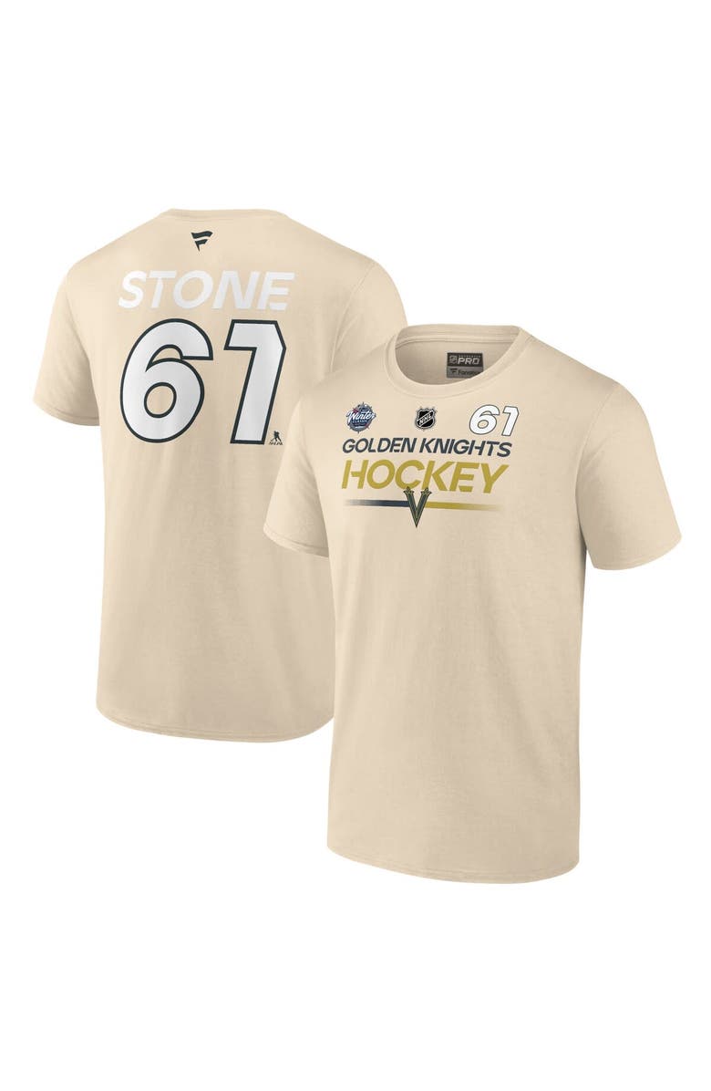 FANATICS Men's Fanatics Branded Mark Stone Cream Vegas Golden Knights 2024 NHL Winter Classic Authentic Pro Name & Number T-Shirt, Main, color,