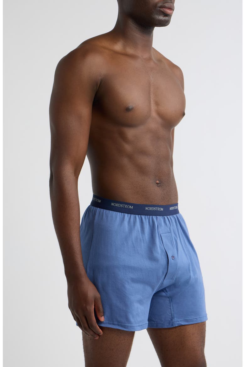 3-Pack Supima® Cotton Boxers, Alternate, color, BLUE BIJOU MULTI