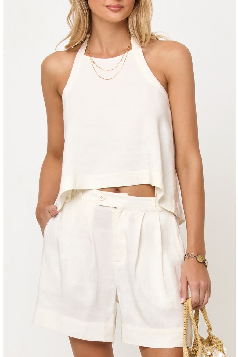 Milly Halter Cover-Up Top, Main, color, CREAM