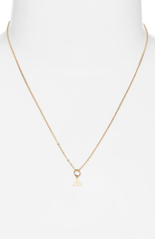 Nashelle Initial Pendant Necklace In Gold Fill - A