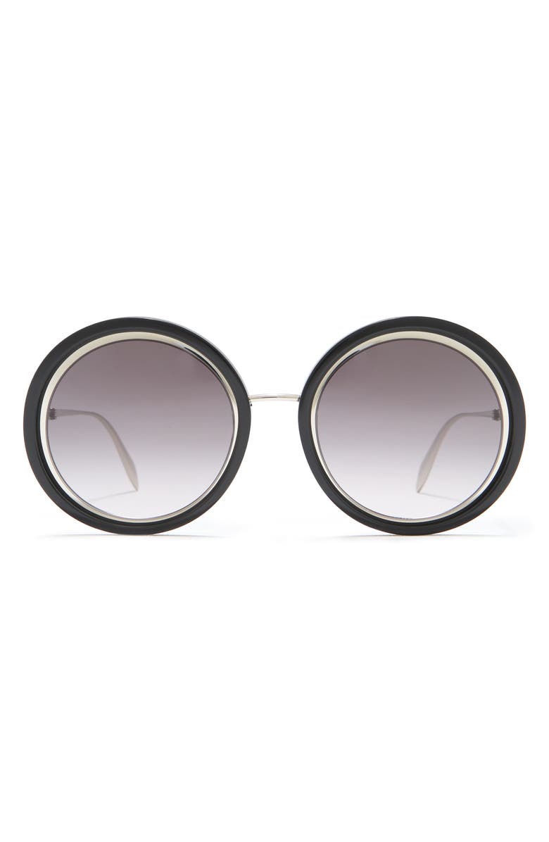 McQueen Alexander McQueen 53mm Round Sunglasses, Main, color,
