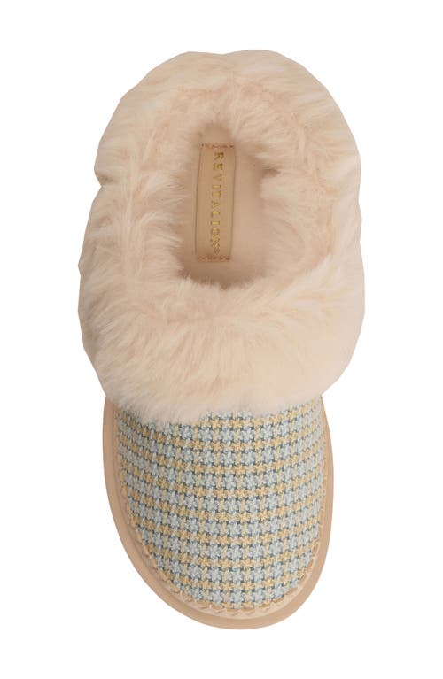 Revitalign Aspen Nordic Orthotic Faux Fur Lined Slippers In Blue