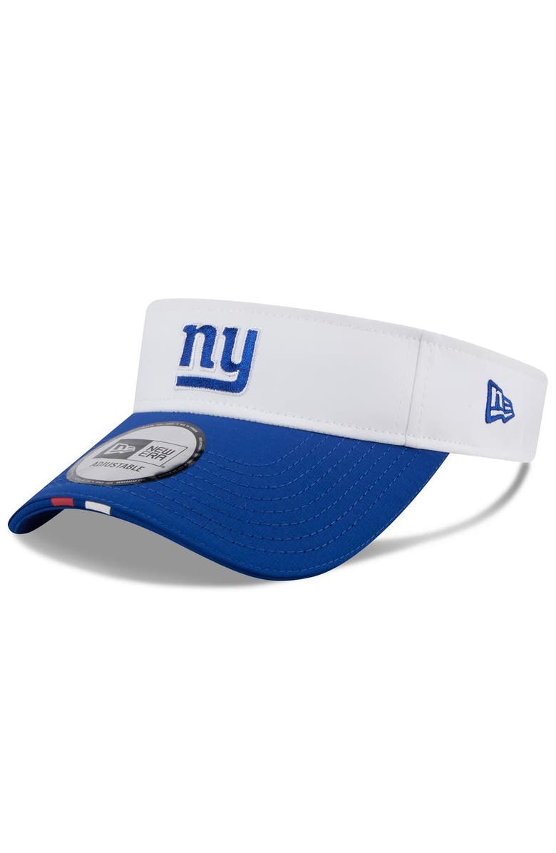 New Era Men's New Era White/Royal New York Giants 2025 NFL Training Camp Adjustable Visor, Main, color, White