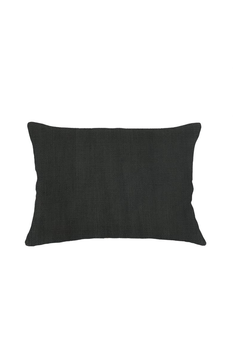 Anaya So Soft Linen Pillow with Down Alternative Insert, Alternate, color, Black