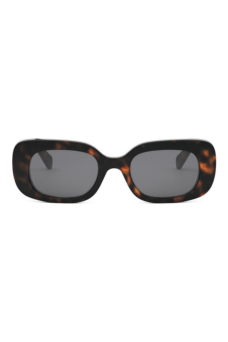 Bold 3 Dots 51mm Rectangular Sunglasses, Main, color, DARK HAVANA / SMOKE