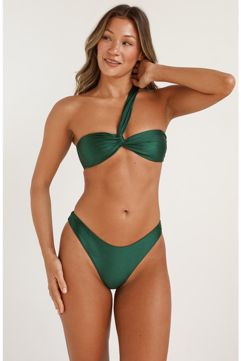 Rosette Super Cheeky Bikini Bottom, Alternate, color, Hunter