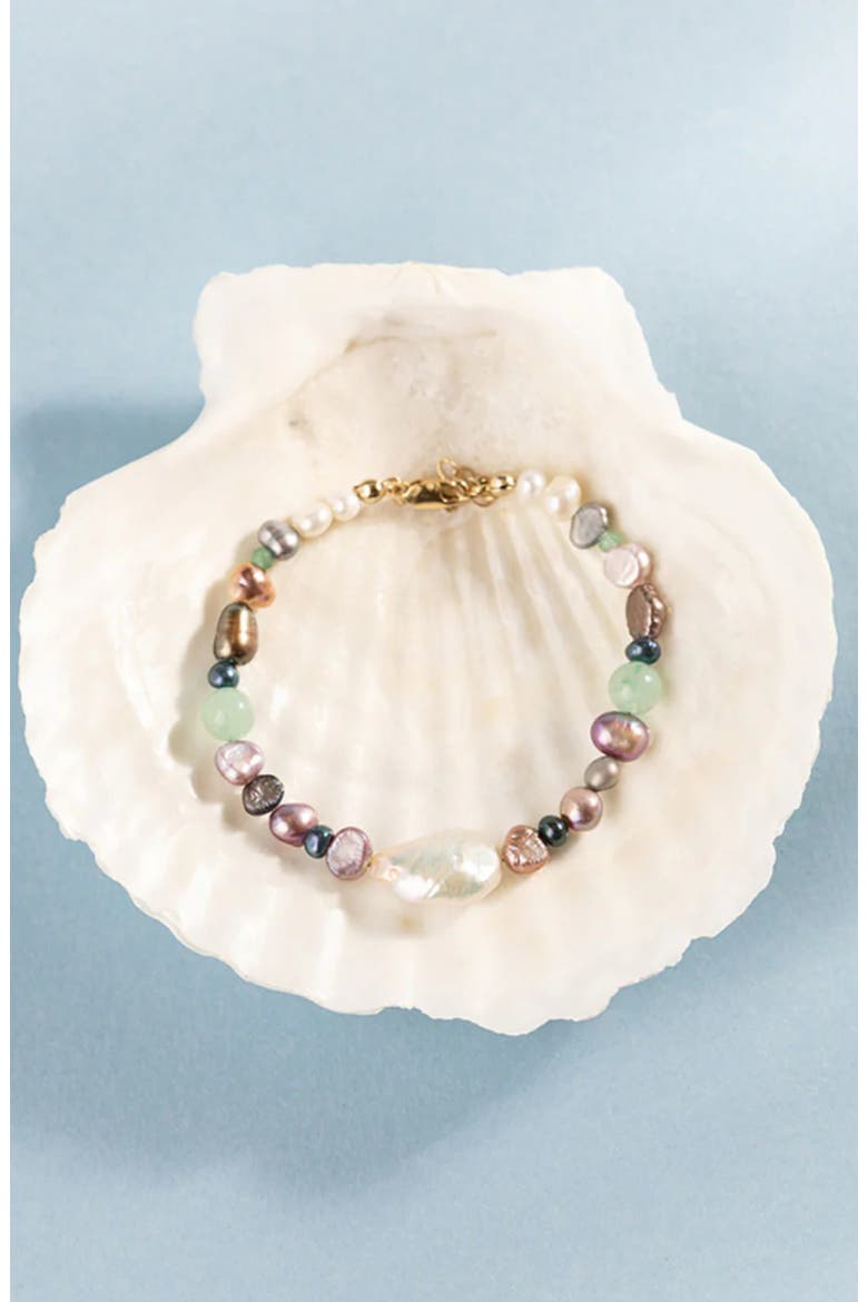 Low Tide Pearl Bracelet, Alternate, color, Gold Vermeil