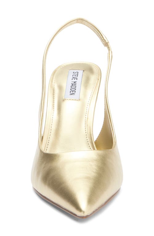 Shop Steve Madden Juliya Slingback Pump In Gold