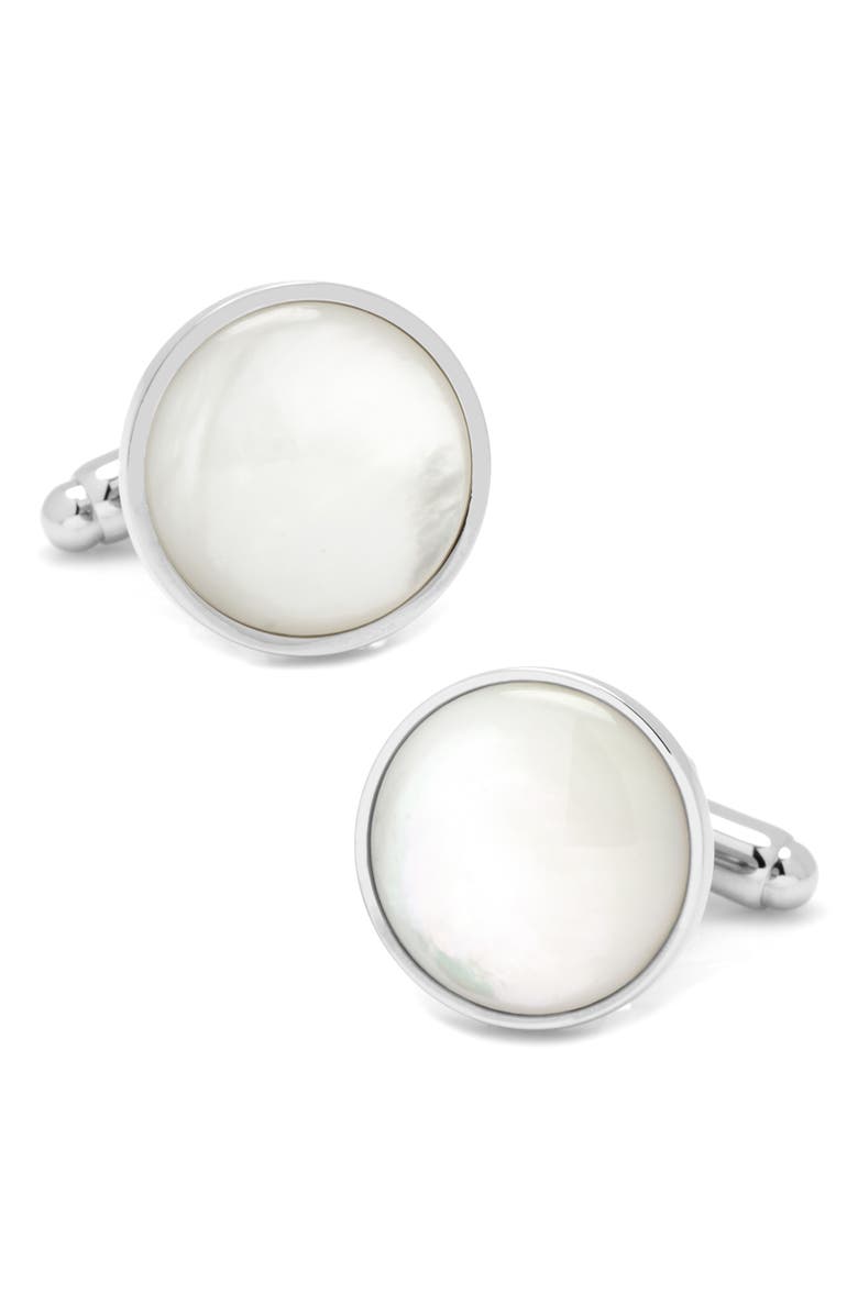 Cufflinks, Inc. Mother of Pearl Cuff Links, Main, color, White