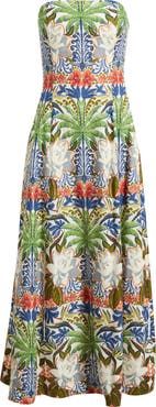 Parker Print Strapless Maxi Dress