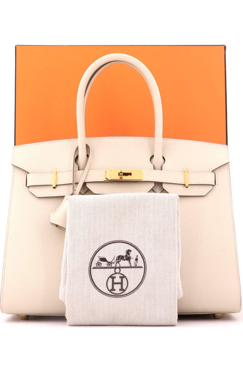 Pre-Owned Hermes Birkin Sellier Bag Light Epsom with Gold Hardware 30, Alternate, color, Craie